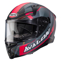 Kask Integralny Motocyklowy CABERG AVALON X OPTIC BLACK GREY RED