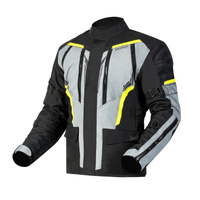Męska Kurtka Motocyklowa Ozone Tour III Black Grey Fluo