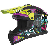 Kask Motocyklowy Enduro LS2 MX708 FAST II GORILLA BLACK H-V YELLOW