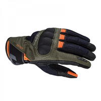 Rękawice Skórzane Motocyklowe LS2 AIR RAPTOR GREEN BLUE ORANGE