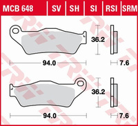 Klocki Hamulcowe TRW MCB648SH