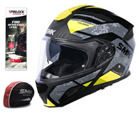 Kask Szczękowy SMK GULLWING NAVIGATOR czarny żółty