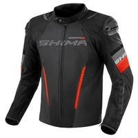 Kurtka Motocyklowa Męska SHIMA SOLID 2.0 BLACK/RED
