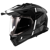 Kask Motocyklowy Adventure LS2 MX702 PIONEER II HILL MAT czarny biały