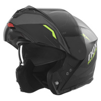 Kask Szczękowy Motocyklowy NOX N968 ULTRA BLACK YELLOW MATT