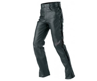 Spodnie skórzane motocyklowe BUSE WIĄZANE Black