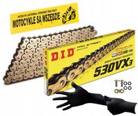 Łańcuch Napędowy DID 530 VX3 G&B 122 Złoty