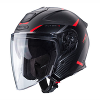 Kask otwarty CABERG JET FLYON II BOSS BLACK GREY RED
