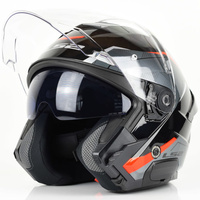 Kask Motocyklowy Otwarty LS2 OF618 VERSO II SOLID BLACK RED MATT