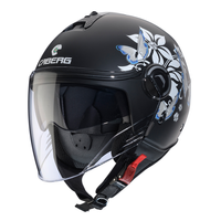 Kask Otwarty Motocyklowy CABERG RIVIERA V4X MIA BLACK WHITE GREY