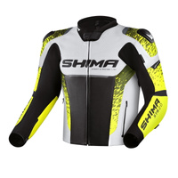 Kurtka Motocyklowa Męska SHIMA STR 2.0 WHITE FLUO