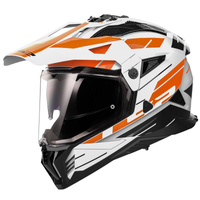 Kask Adventure LS2 MX702 PIONEER II NAMIB WHITE ORANGE