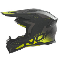 Kask Off-roadowy Motocyklowy NOX N634 GRADIANT BLACK YELLOW FLUO
