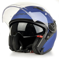 Kask Otwarty Apex JI200 SOLID METALLIC matowy niebieski