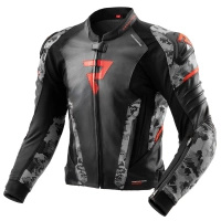 Kurtka Skórzana Motocyklowa REBELHORN VELOCE CAMO BLACK GREY RED