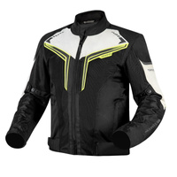 Męska Kurtka Motocyklowa Ozone Flow Black Grey Fluo