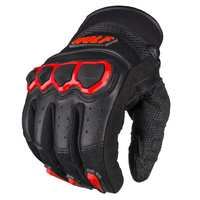 Rękawice Motocyklowe WOLF TAF skóra czarny czerwony