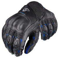 Rękawice Motocyklowe WOLF GOKU AIR BLUE TW67 czarny skóra