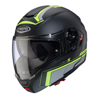 Kask Szczękowy Motocyklowy CABERG FLIP-UP LEVO X ELITE BLACK GREY YELLOW