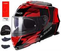 Kask integralny LS2 FF800 STORM II TRACKER BLACK RED