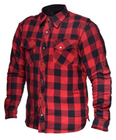 Koszula Motocyklowa z Ochraniaczami Czerwona Leoshi