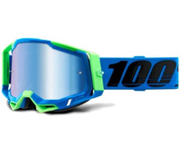 GOGLE 100 PROCENT CROSS/ENDURO RACECRAFT 2 FREMONT NIEBIESKI ZIELONY CZARNY SZYBA NIEBIESKIE LUSTRO