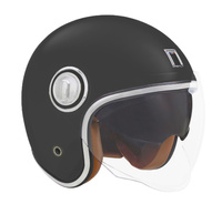 Kask Otwarty Motocyklowy NOX NP106 JET HERITAGE SOLID BLACK MATT
