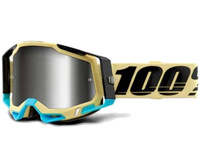 GOGLE 100 PROCENT CROSS/ENDURO RACECRAFT 2 AIRBLAST BRĄZOWY CZARNY SZYBA SREBRNE LUSTRO