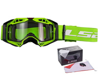 Gogle Enduro Motocross LS2 Aura Black Green Clear