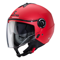 Kask Otwarty Motocyklowy CABERG JET RIVIERA V4X SOLID RED