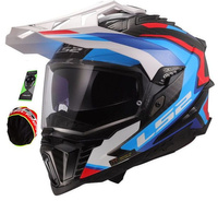 Kask Motocyklowy LS2 MX701 EXPLORER CARBON FRONTIER II BLUE