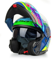 Kask Szczękowy LS2 FF908 STROBE II SVENT BLUE GREEN