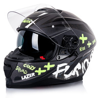 Kask integralny Lazer Rafale Evo Oni Dark Black Grey Fluo