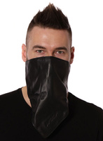 WOLF SKÓRZANA WYGODNA APASZKA CHUSTA NA TWARZ BLACK