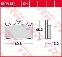 Klocki Hamulcowe TRW MCB741SH