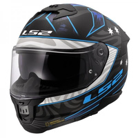 Kask Motocyklowy Integralny LS2 FF808 STREAM II GALDAM BLACK BLUE