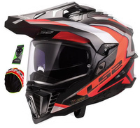 Kask Motocyklowy LS2 MX701 EXPLORER CARBON FRONTIER II ORANGE