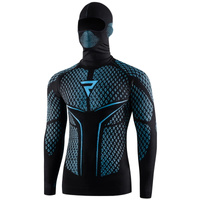 Koszulka Termoaktywna Rebelhorn Therm II LS 2IN1 z Kominiarką Black Blue