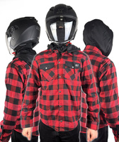 Koszula Motocyklowa WOLF LS02 HOOD RED