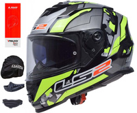 Kask integralny LS2 FF800 STORM II CYBORG H-V YELL GREY