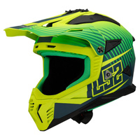Kask Motocyklowy Enduro LS2 MX708 FAST II DUCK H-V GREEN YELLOW