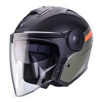 	Kask Otwarty Motocyklowy CABERG JET SOHO ZEPHYR BLACK GREEN ORANGE