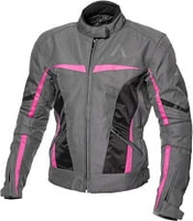 Kurtka Motocyklowa Damska ADRENALINE LOVE RIDE 2.0 PPE szary różowy