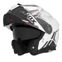 Kask Szczękowy Motocyklowy NOX FLIP-UP N967 SYNCHRO WHITE RED