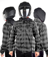 Koszula Motocyklowa WOLF LS02 GREY HOOD szary czarny