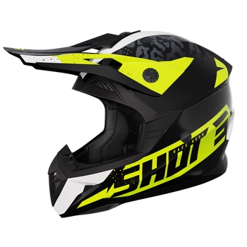 Dziecięcy Kask Motocyklowy SHOT PULSE KID AIRFIT czarny fluo