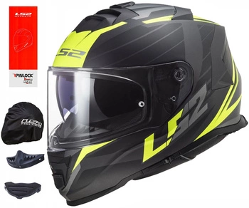 Kask Integralny LS2 FF800 Storm II Nerve Matt Black H-V Yellow