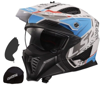 Kask Modułowy LS2 OF606 DRIFTER DEVOR MATT WHITE BLUE