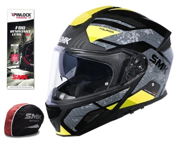 Kask Szczękowy SMK GULLWING NAVIGATOR czarny żółty