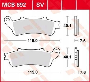 Klocki Hamulcowe TRW MCB692SV